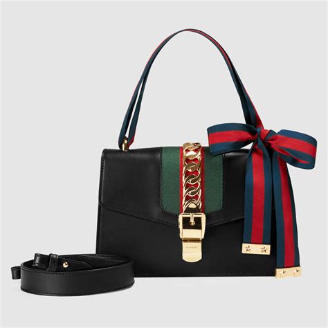 borsa sylvie gucci|gucci leather shoulder bag.